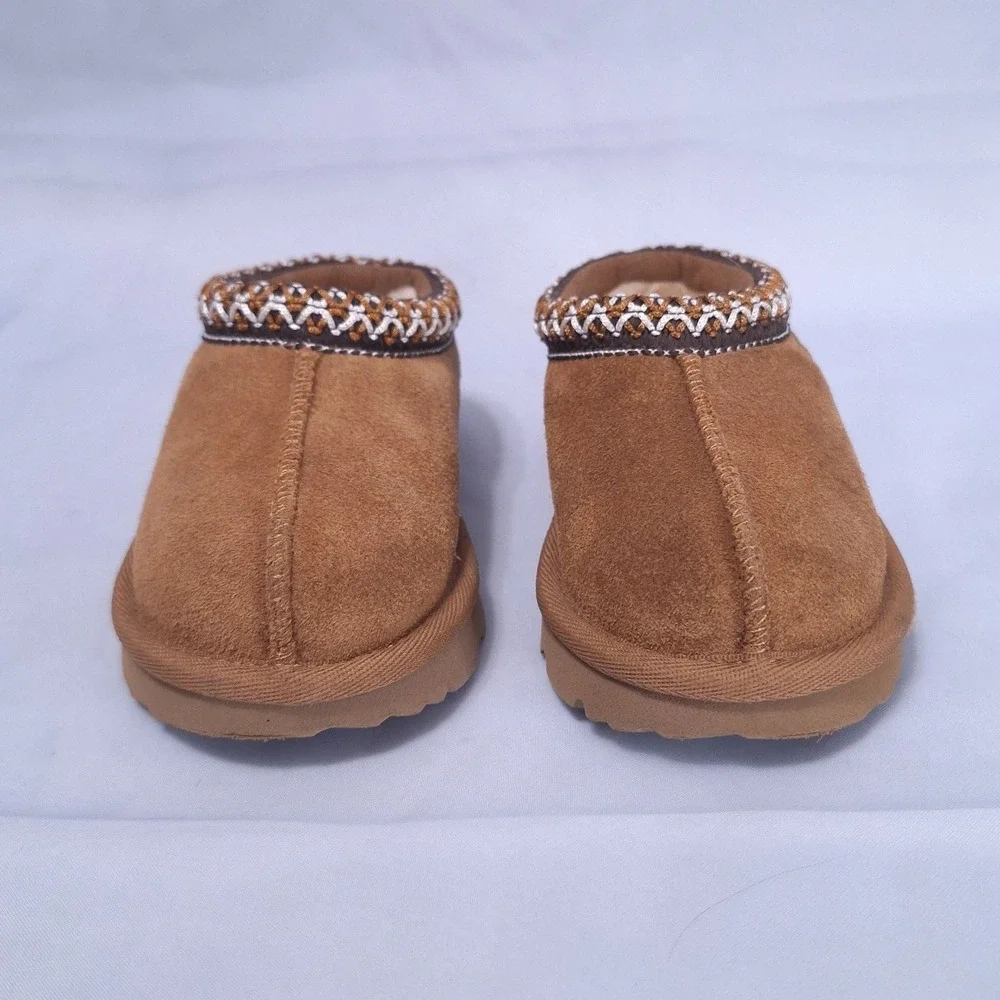 UGG Tasman II Slipper Toddler Size 7 Chestnut Suede Slip-on Baby 2-3T‎ EUC